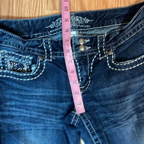 Y2K Maurices Premium Low Rise Bootcut Jeans, bedazzled, size 7/8 - Picture 8 of 11